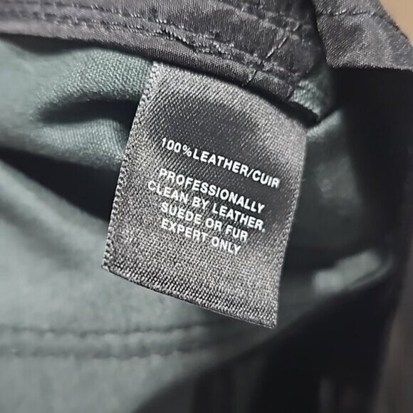 Lafayette 148 New York Black Leather Skinny Jeans Size 14 Mercer - Picture 3 of 7